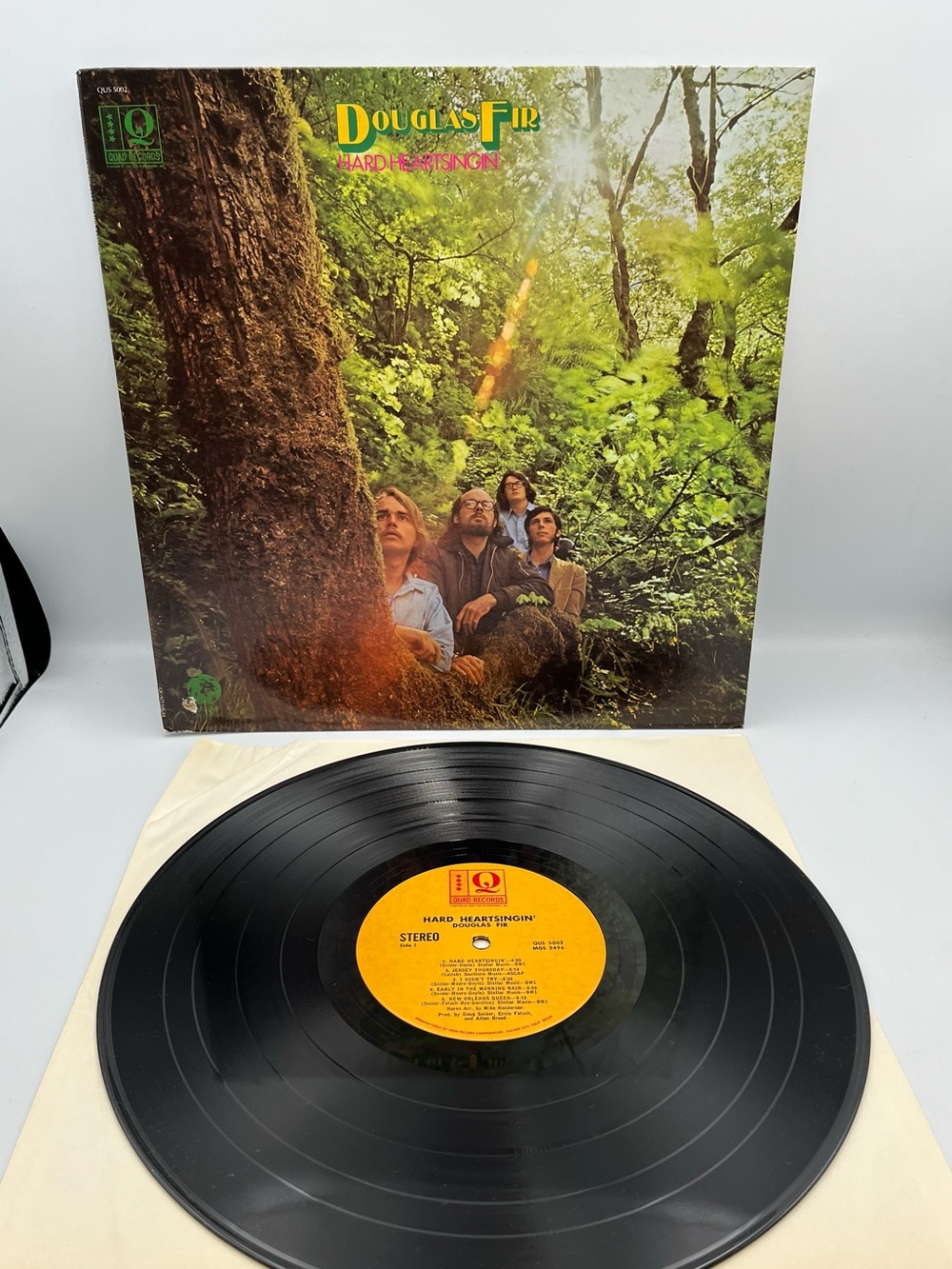 Douglas Fir – Hard Heartsingin' LP QUS5002 Vinyl Album 1970 Psychedelic Rock VG+